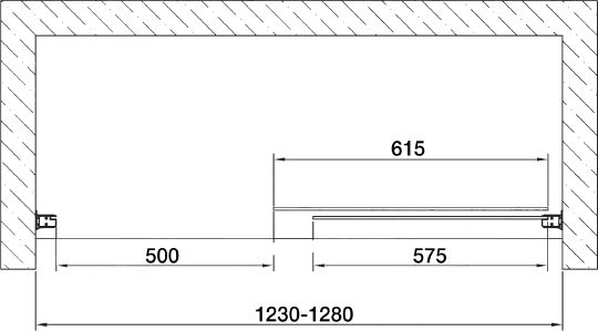 Душевая дверь Vegas Glass ZP 125 05 05