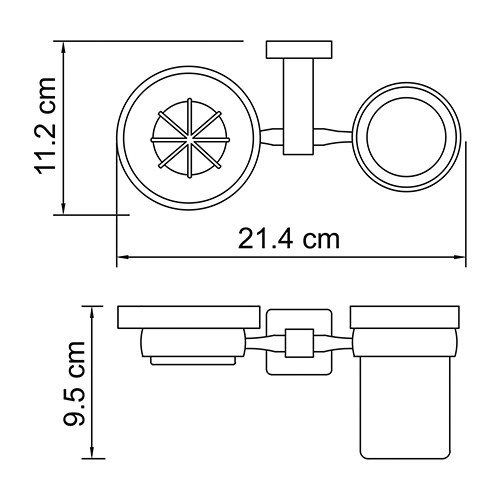 Держатель стакана и мыльницы WasserKRAFT Lippe K-6526 фото 3