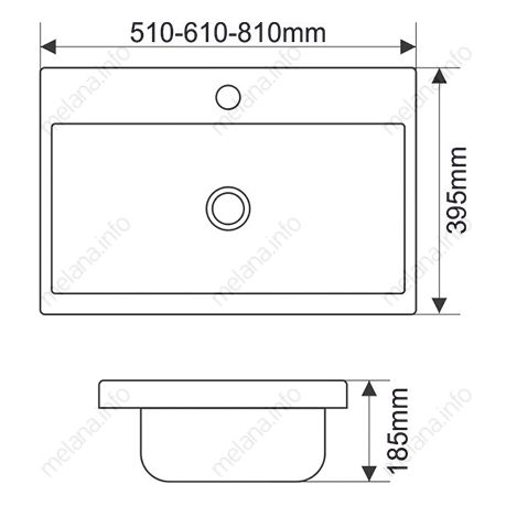Раковина Melana 9393 (S80)-805