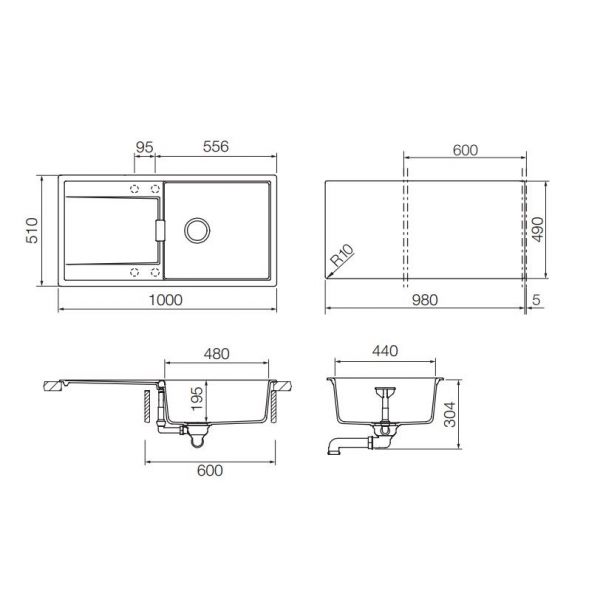 Мойка Schock Eton 60d Large 700922 пуро