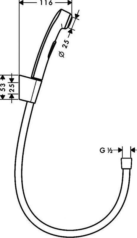 Гигиенический душ Hansgrohe 32128000 фото 4