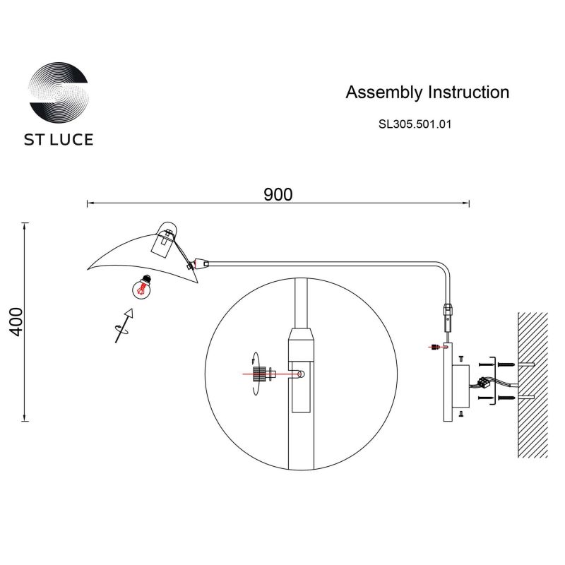 Светильник настенный ST-Luce SPRUZZO SL305.501.01