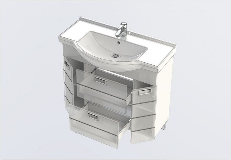 Тумба с раковиной Aquanet Сити 00212806 фото 8