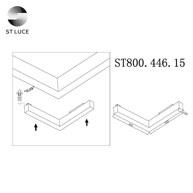 Магнитный трековый светильник ST Luce STANDI ST800.446.15