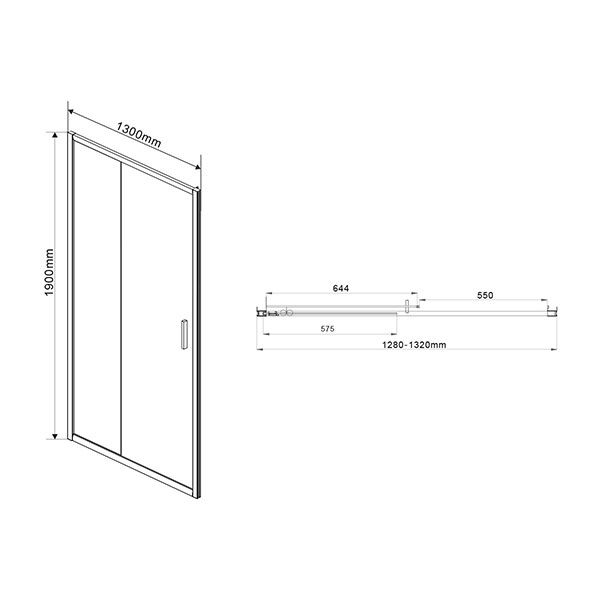 Душевая дверь Vincea Garda VDS-1G130CLB