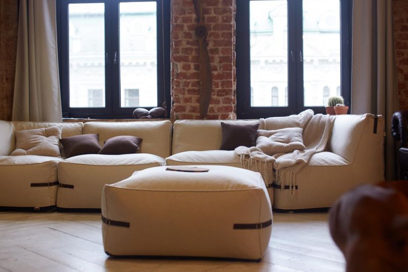 Модульный диван c ремешками из кожи KRESLO BD-2101523
