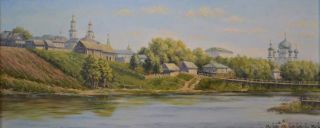 Картина "Набережная старого Саранска" Бакаева Юлия