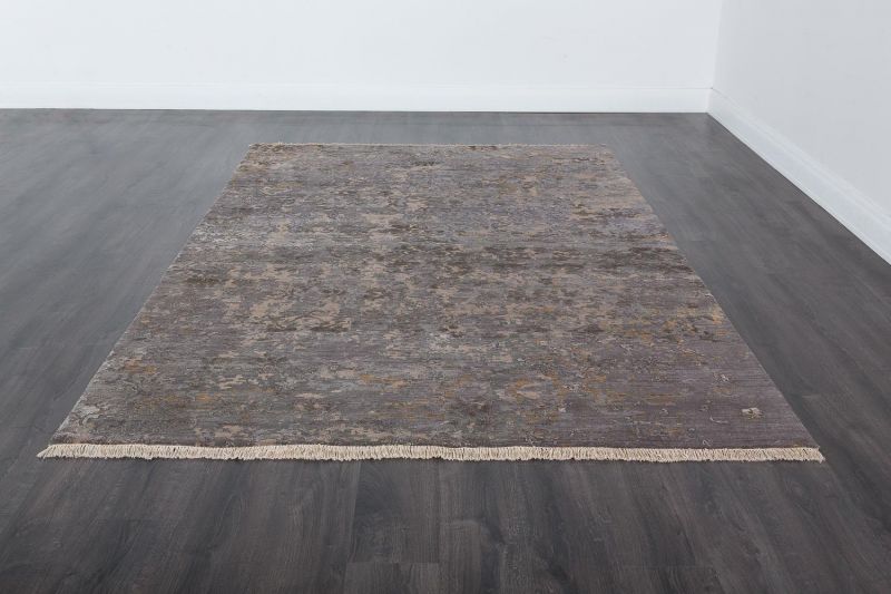 Индийский ковер из шерсти и шёлка Carpet «MODERN PALATINE» JPR603-MGRY-MGRY 193 x 307 см фото 2
