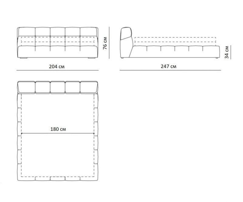 Дизайнерская кровать Sotogrande Tufty BD-3055033