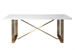 Стол обеденный прямоугольный белый/золото Garda Decor 1478/1479 BD-3145275