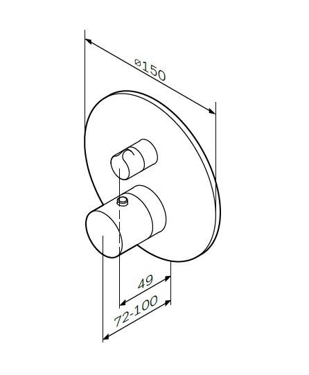 Термостат для душа AM.PM Like F8075600 без внутренней части