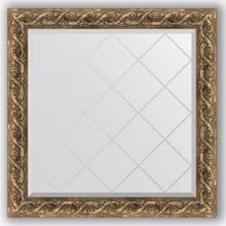 Зеркало с гравировкой в багетной раме 86x86 Evoform EXCLUSIVE-G BY 4313 фреска
