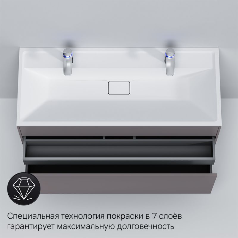 Тумба под раковину подвесная AM.PM Inspire 2.0 M50AFHX1203EGM 120 см серая фото 6