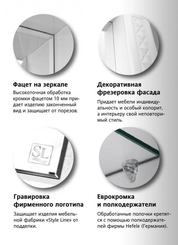 Зеркальный шкаф Style Line Канна ЛС-00000293 фото 22