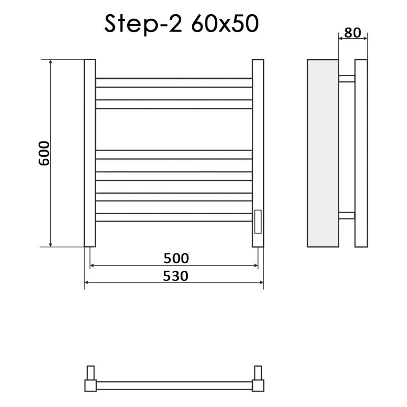 Полотенцесушитель электрический Ника STEP-2 60/50 прав