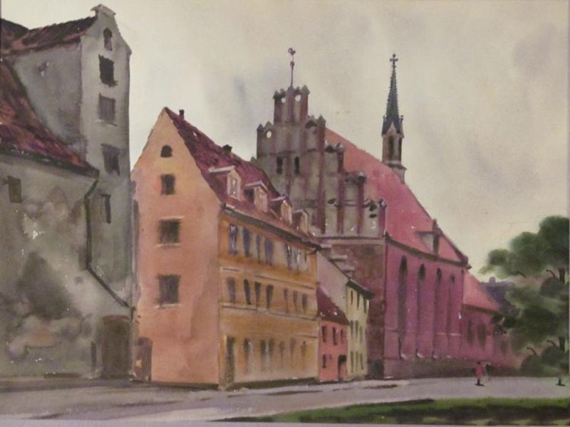 Картина "Старая Рига.Конвент и церковь Св.Яна" Владимир Лаповок фото 1