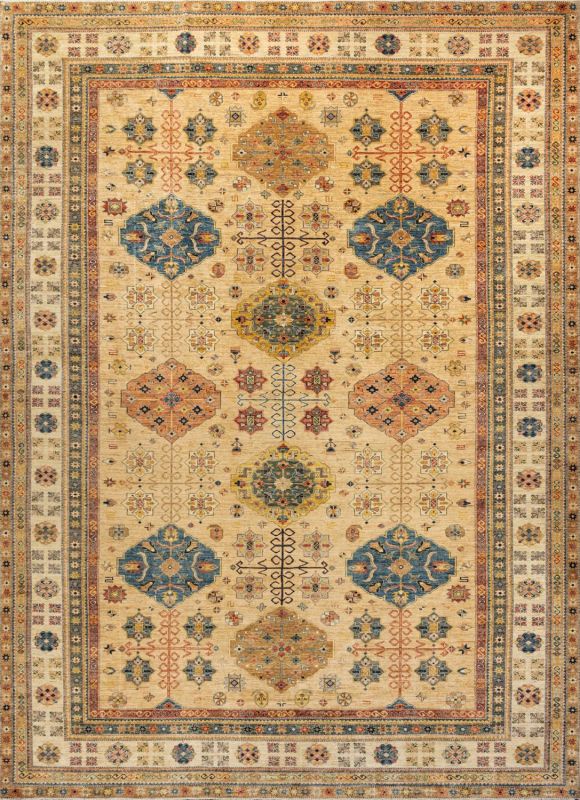 Пакистанский ковер из шерсти Carpet «KAZAK ROYAL» 231690-BGE-IVR 404 x 500 см