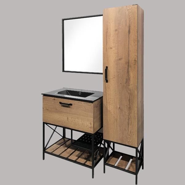 Тумба с раковиной Comforty Бредфорд 00004149064CF дуб темный 75.5 фото 7