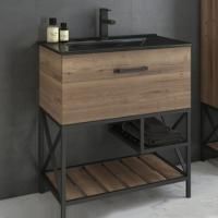 Тумба с раковиной Comforty Бредфорд 00004149064CF дуб темный 75.5
