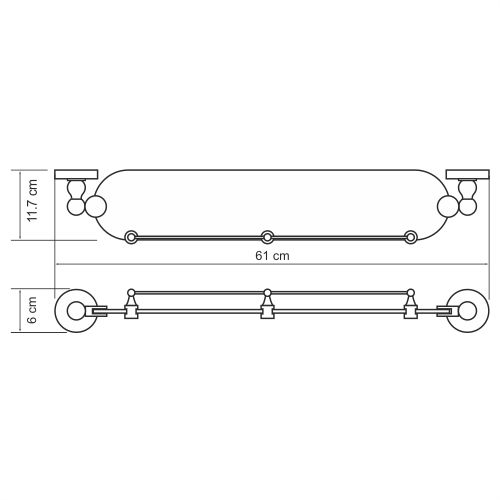 Полка WasserKRAFT Diemel K-2244