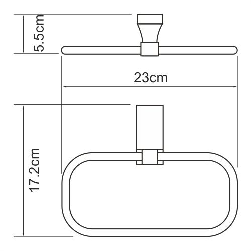 Держатель полотенец WasserKRAFT Lopau K-6060 5,5 см фото 3