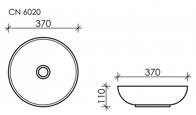 Раковина-чаша круглая Ceramica Nova Element CN6020 Ø37 фото 7