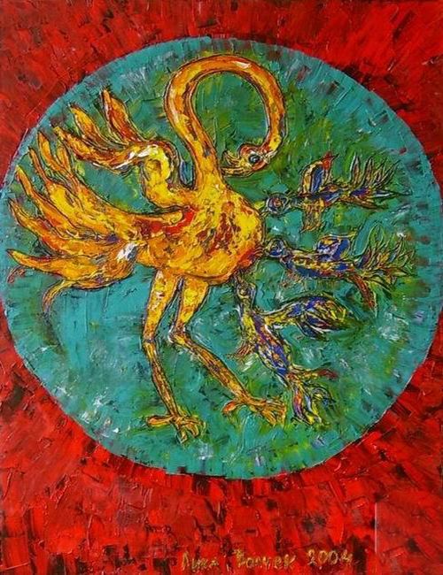 Картина "Пеликан, кормящий кровью своих птенцов" Лика Волчек