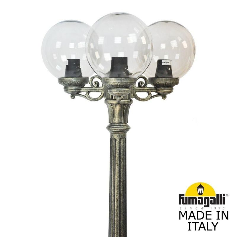 Садово-парковый фонарь Fumagalli GLOBE 250 бронза, дымчатый G25.157.S30.BZF1R фото 2
