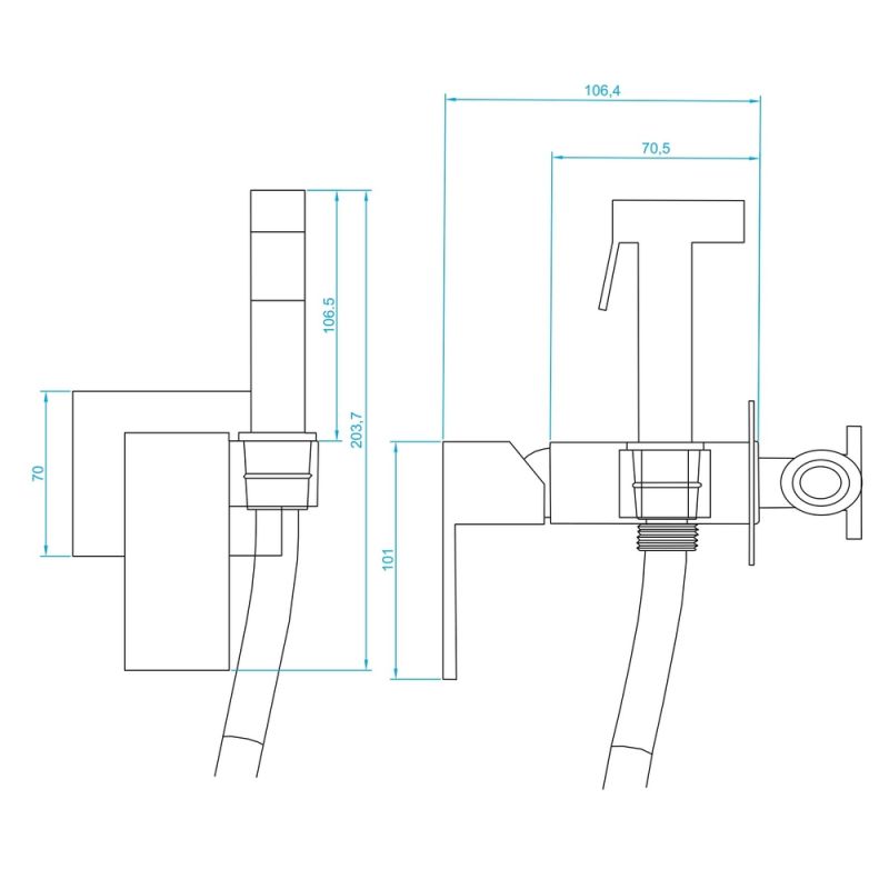 Гигиенический душ RGW Shower Panels  SP-207