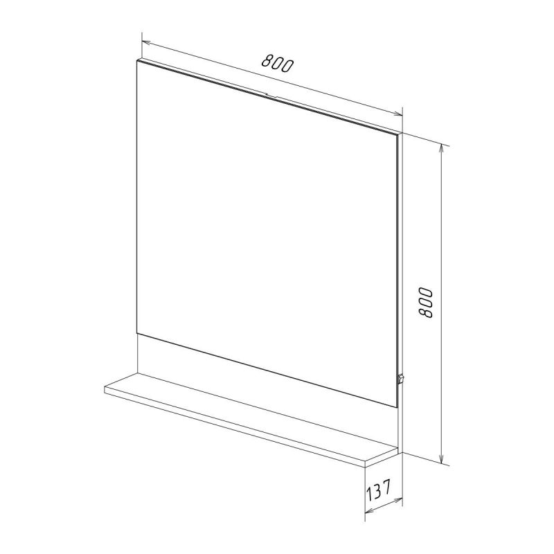 Зеркало Lemark ROMANCE LM07R80Z, 80x80 см