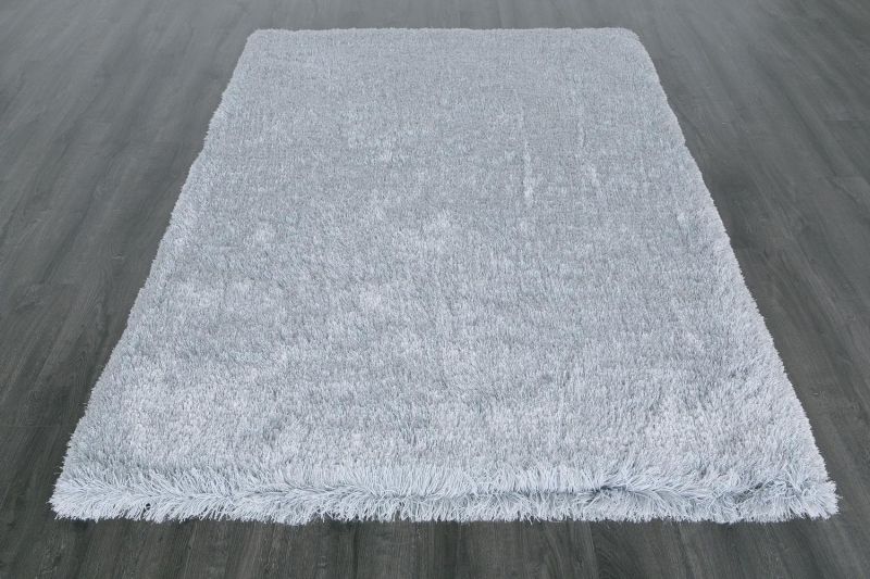 Индийский ковер из полиэстера и хлопка Carpet «SHAGGY LUXE» PSR17004-SIL 165 x 235 см