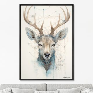 Репродукция картины ArtNoMore на холсте Enchanted Deer, No 1, 2024г.