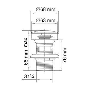 Донный клапан WasserKRAFT Exter A046