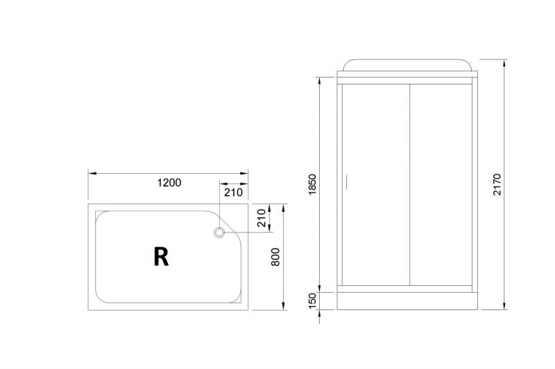 Душевая кабина Royal Bath  HP RB8120HP4-MT-R 80x120 фото 5