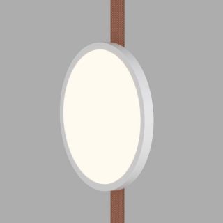 Cветильник  Denkirs Flow для трека-ремня Belty D168*H29.5мм, 48V DC, 10W, RA90, 120°, 3000K, IP20, белый с черным, алюминий DK5567-WH+BK