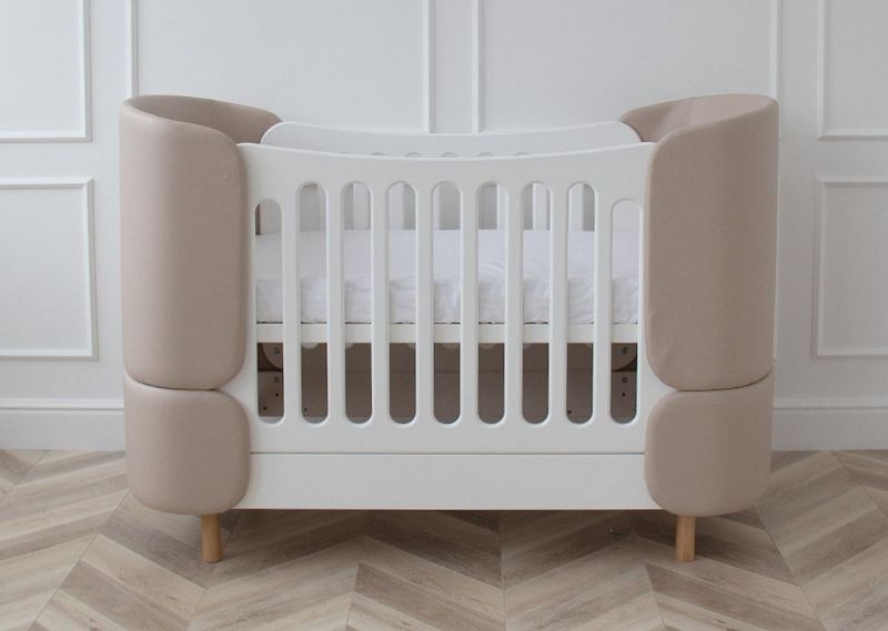 Кроватка-трансформер Ellipsefurniture KIDI Soft (бежевый, экокожа) KD010201050101 фото 2