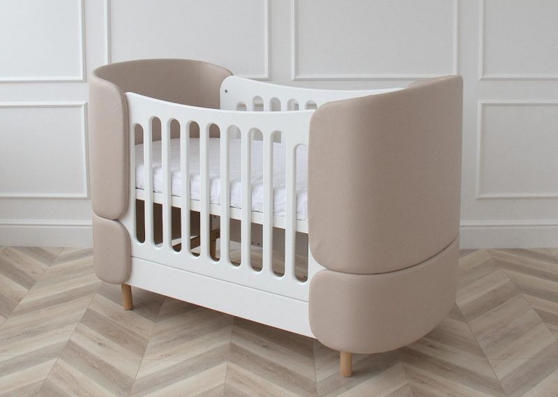 Кроватка-трансформер Ellipsefurniture KIDI Soft (бежевый, экокожа) KD010201050101 фото 3