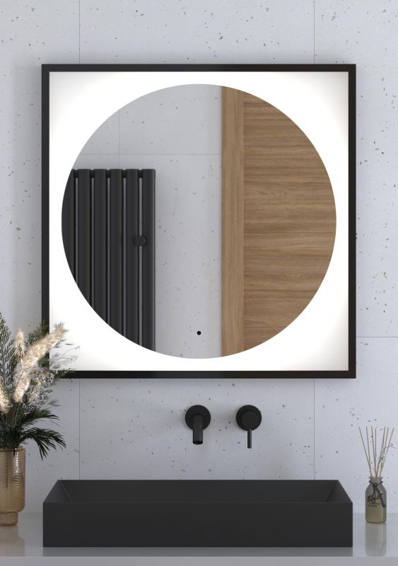 Зеркало для ванной DEFESTO ECLIPSE DF 2223R с LED-подсветкой и ИК - выключателем Ø80см фото 3