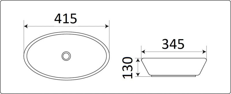 Раковина CeramaLux NC 7138BW