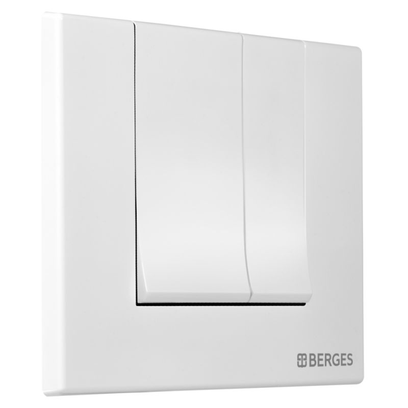 Кнопка для инсталляции Berges NOVUM S1 040041 механика, белая глянцевая фото 3
