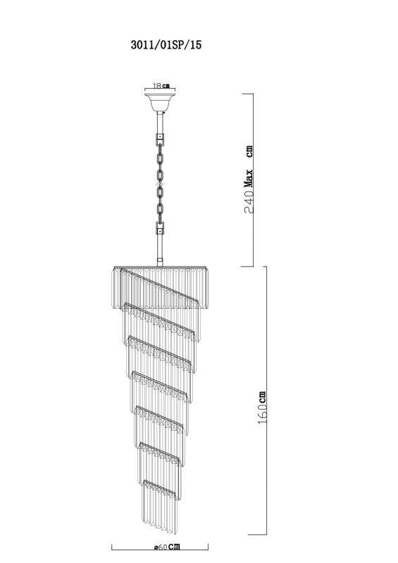 Светильник подвесной Divinare Charlotte 3011/01 SP-15