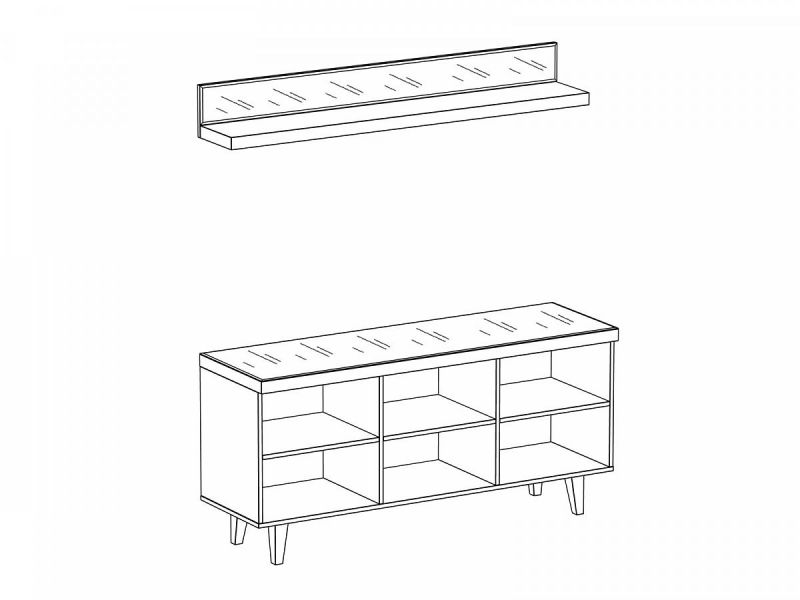 Композиция Kristal 4 ОГОГО Обстановочка зеркальный BD-1752969