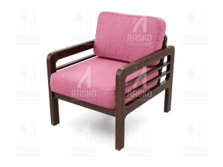 Кресло Бергер орех рогожка розовая BD-2283414