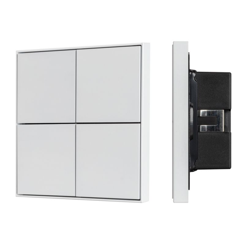 INTELLIGENT ARLIGHT Кнопочная панель KNX-304-23-IN White (BUS, Frame) (IARL, IP20 Металл, 2 года) фото 1