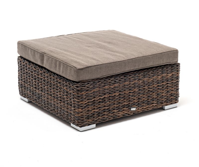 "Лунго" плетеная оттоманка 4sis с подушкой (гиацинт), цвет коричневый BD-2771705