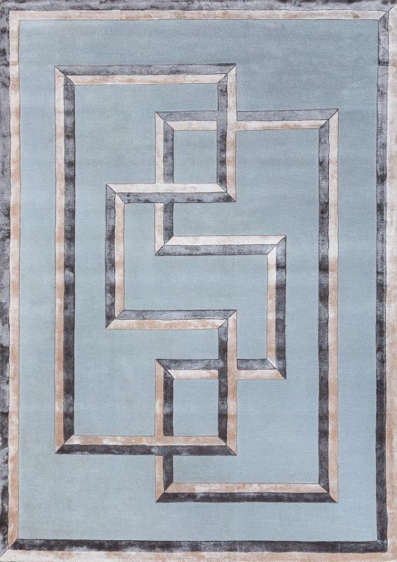 Индийский ковер из шерсти, арт-шёлка и хлопка Carpet «GEOMETRIC» G4-COLOR1 290 x 390 см фото 1