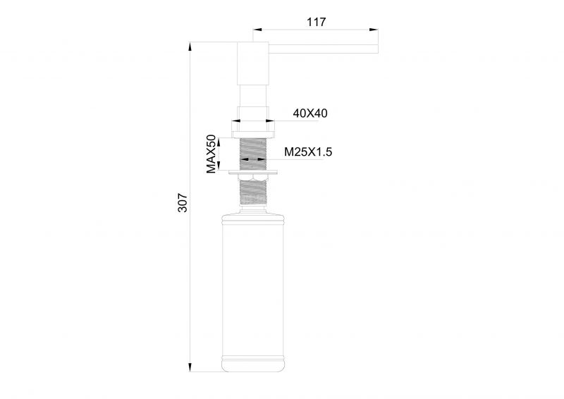 Дозатор мыла WONZON & WOGHAND WW-88SD01-MW Белый фото 2
