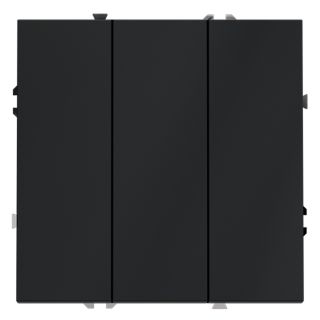 Выключатель встраиваемый VOLTUM S70 трехклавишный 10А, (графит) VLS030107