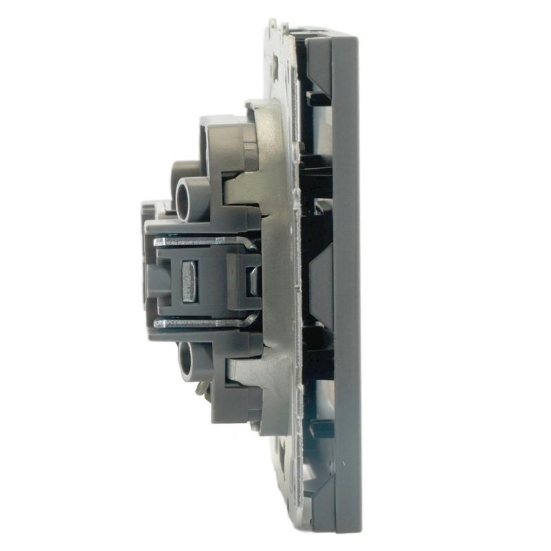 Розетка компьютерная Stekker Эмили одноместная RJ-45 (механизм) RST00-5117-05, черный уголь, soft touch  49847 фото 6