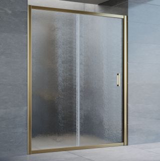 Душевая дверь Vegas Glass ZP 150 05 02, профиль бронзовый, стекло шиншилла